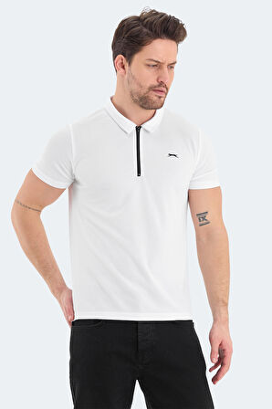 Slazenger ROYAL Erkek Polo Yaka Beyaz Tişört