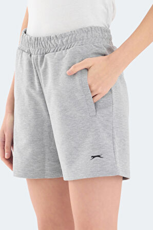 Slazenger RAMLAH I Kadın Cepli Gri Şort