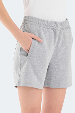 Slazenger RAMLAH I Kadın Cepli Gri Şort