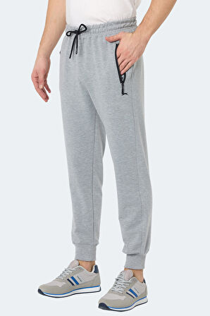 Slazenger NEAL KTN Erkek Fermuar Cepli Gri Eşofman Altı