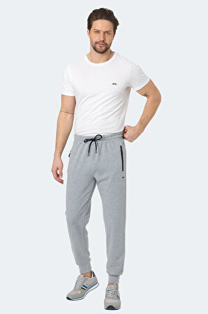 Slazenger NEAL KTN Erkek Fermuar Cepli Gri Eşofman Altı