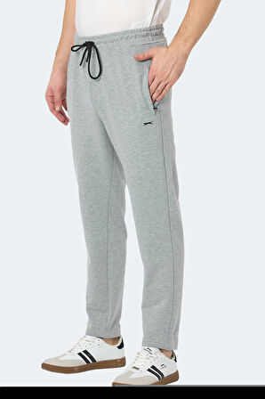 Slazenger NATASA Erkek Fermuar Cepli Gri Eşofman Altı