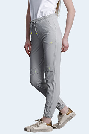 Slazenger NADIYA Kadın Cepli Dar Paça Gri Eşofman Altı