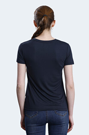 Slazenger PERICAS Kadın V Yaka Koyu Gri Tişört