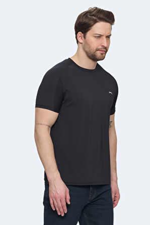 Slazenger VISHAL KTN Erkek  Siyah Tişört