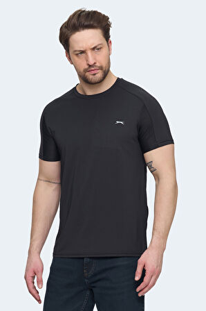Slazenger VISHAL KTN Erkek  Siyah Tişört