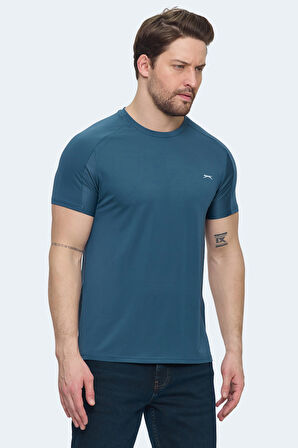 Slazenger VISHAL KTN Erkek Tişört Petrol