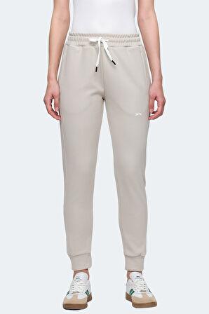 Slazenger VEVA Kadın Cepli Taş Gri Eşofman Altı