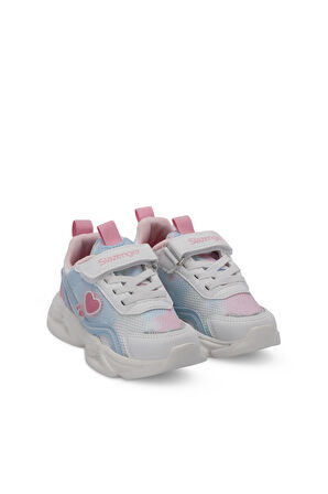 Slazenger KLARION Çocuk Cırt Cırtlı Beyaz / Mavi Günlük Spor Ayakkabısı