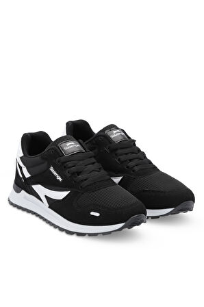 Slazenger OPTIMAX I Erkek  Siyah / Beyaz Günlük Spor Ayakkabısı