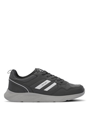 Slazenger IDEAL I Büyük Beden Erkek  Koyu Gri / Beyaz Koşu & Yürüyüş Spor Ayakkabısı