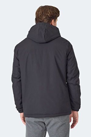 Slazenger HERNIS Erkek Kapüşonlu Fermuarlı Siyah Yelek