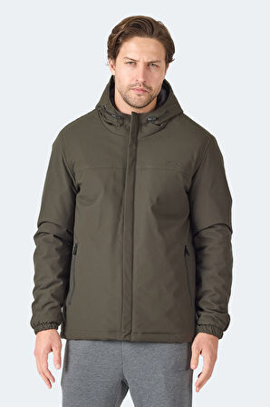 Slazenger HERNIS Erkek Kapüşonlu Fermuarlı Haki Yelek