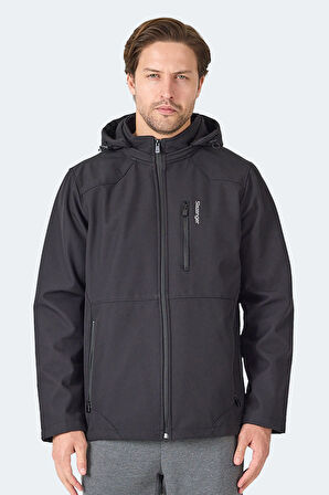 Slazenger HARMONIC Erkek Kapüşonlu Fermuarlı Siyah Yelek