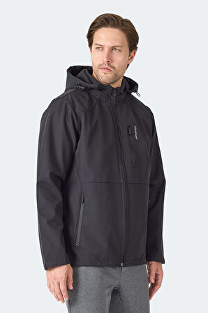 Slazenger HARMONIC Erkek Kapüşonlu Fermuarlı Siyah Yelek