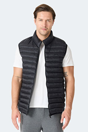 Slazenger HELIX Erkek Fermuar Cepli Siyah Mont & Kaban