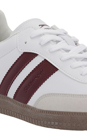 Slazenger ITALY I Erkek  Beyaz / Bordo Günlük Spor Ayakkabısı