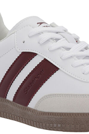 Slazenger ITALY I Kadın  Beyaz / Bordo Günlük Spor Ayakkabısı