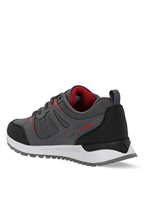 Slazenger OUTBACK I Erkek  Koyu Gri / Kırmızı Günlük Spor Ayakkabısı