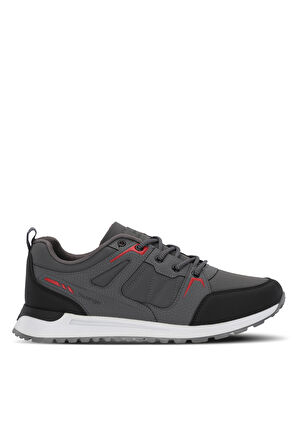 Slazenger OUTBACK I Erkek  Koyu Gri / Kırmızı Günlük Spor Ayakkabısı