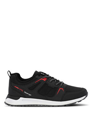 Slazenger OUTBACK I Erkek  Siyah / Kırmızı Günlük Spor Ayakkabısı