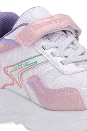 Slazenger KAROLIS Kız Çocuk Cırt Cırtlı Beyaz / Pembe Günlük Spor Ayakkabısı