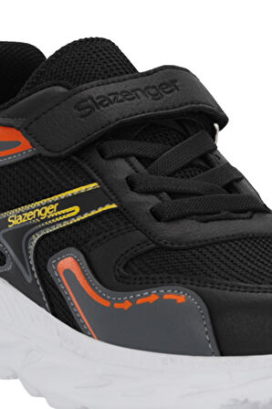 Slazenger KAROLIS Erkek Çocuk Cırt Cırtlı Siyah / Turuncu Günlük Spor Ayakkabısı