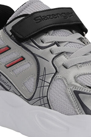 Slazenger KELSY Erkek Çocuk  Gri / Kırmızı Günlük Spor Ayakkabısı