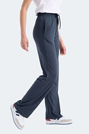 Slazenger KRISTER IN Kadın Cepli Bol Paça Koyu Gri Eşofman Altı