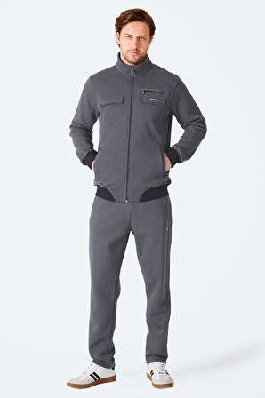Slazenger FLICKER Erkek  Koyu Gri Eşofman Takımı
