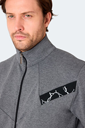 Slazenger FELON Erkek Fermuar Cepli Antrasit Eşofman Takımı