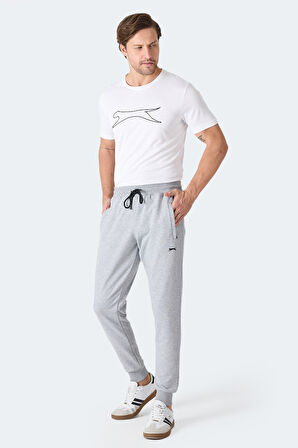 Slazenger FRENZY Erkek Fermuar Cepli Gri Eşofman Altı
