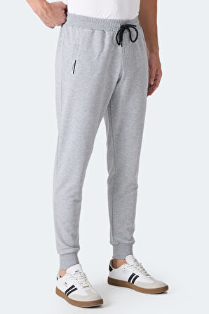 Slazenger FRENZY Erkek Fermuar Cepli Gri Eşofman Altı