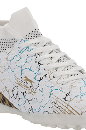 Slazenger CORNER Erkek Halı Saha Beyaz / Mavi Futbol Ayakkabısı