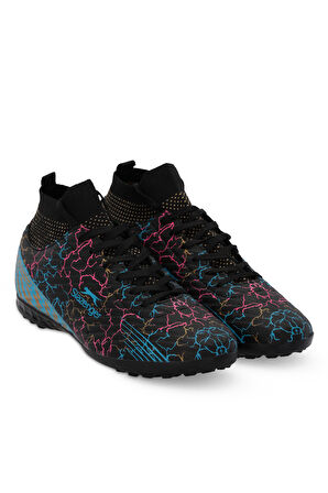 Slazenger CORNER Erkek Halı Saha Siyah Futbol Ayakkabısı