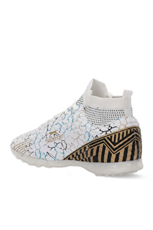 Slazenger CORNER Unisex Halı Saha Beyaz / Mavi Futbol Ayakkabısı