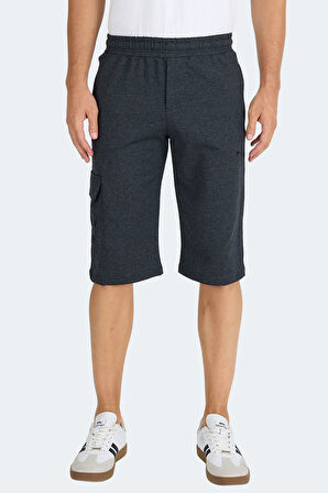 Slazenger NECK I Erkek Cepli Kapri Koyu Gri Şort