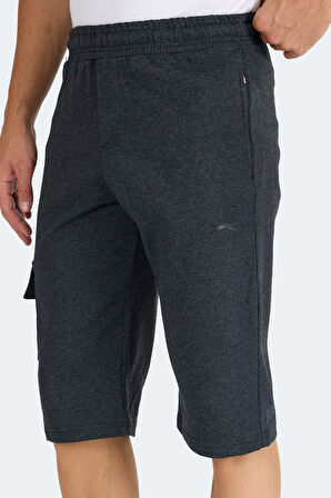 Slazenger NECK I Erkek Cepli Kapri Koyu Gri Şort