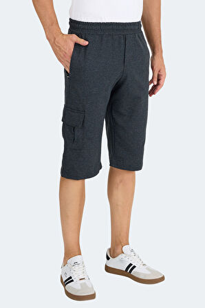 Slazenger NECK I Erkek Cepli Kapri Koyu Gri Şort