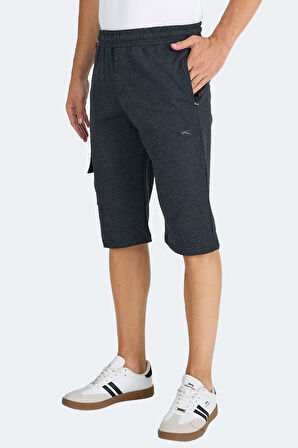 Slazenger NECK I Erkek Cepli Kapri Koyu Gri Şort