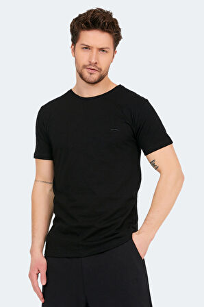 Slazenger SANDER KTN 2 li Set Erkek  Beyaz - Siyah Tişört