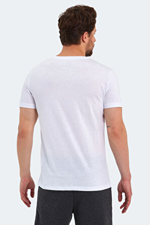 Slazenger SANDER KTN 2 li Set Erkek  Beyaz - Siyah Tişört