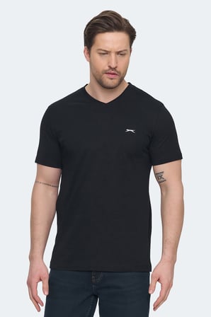 Slazenger SARGON 2 li Set Erkek  Beyaz - Siyah Tişört