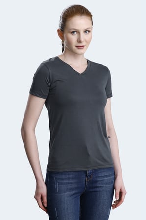 Slazenger PERICAS 3 lü Set Kadın  Ekru - Koyu Gri - Siyah Tişört