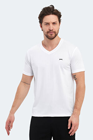 Slazenger KATRINA 5 li Set Erkek  Beyaz - Siyah - Gri - Saks Mavi - Kırmızı Tişört