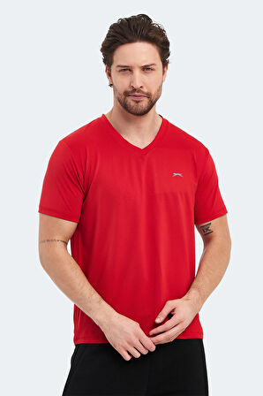Slazenger KATRINA 5 li Set Erkek  Beyaz - Siyah - Gri - Saks Mavi - Kırmızı Tişört