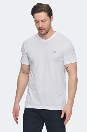 Slazenger SARGON 5 li Set Erkek  Beyaz - Siyah - Lacivert - Haki - Gri Tişört