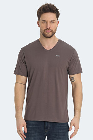 Slazenger KRAKKER 5 li Set Erkek  Koyu Gri - Açık Yeşil - Kahve - Bej - Lacivert Tişört