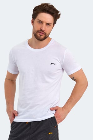 Slazenger SANDER KTN 5 li Set Erkek  Beyaz - Gri - Siyah - Lacivert - Kırmızı Tişört
