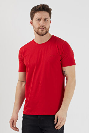 Slazenger SANDER KTN 5 li Set Erkek  Beyaz - Gri - Siyah - Lacivert - Kırmızı Tişört